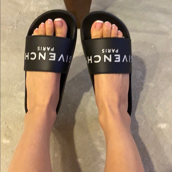 givenchy slides on feet